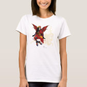 Red Steampunk Fairy Octopus T-Shirt (Vorderseite)