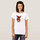 Red Steampunk Fairy Octopus T-Shirt (Vorne ganz)