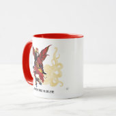 Red Steampunk Fairy Octopus Tasse (Vorderseite Links)