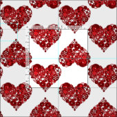 Red Steampunk Hearts Stoff (Kachel)