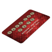 Red Steampunk Keys Save the Date Flexi Magnet (Linke Seite)