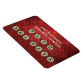 Red Steampunk Keys Save the Date Flexi Magnet (Rechte Seite)