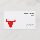 Red Steer Symbol - Weiß Visitenkarte (Rückseite)