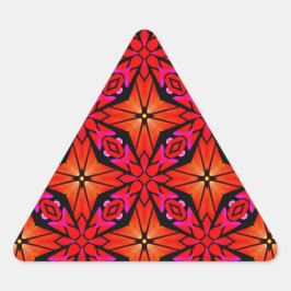 Red Sternexplosion Design Dreieckiger Aufkleber