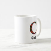 Red Stewart Kariert Monogram C Tasse (VorderseiteRechts)