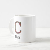 Red Stewart Kariert Monogram C Tasse (Vorderseite Links)