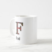 Red Stewart Kariert Monogram F Tasse (Vorderseite Links)