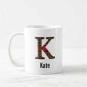 Red Stewart Kariert Monogram K Tasse (Links)
