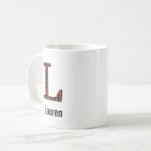 Red Stewart Kariert Monogram L Tasse (Vorderseite Links)