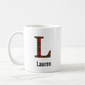 Red Stewart Kariert Monogram L Tasse (Links)