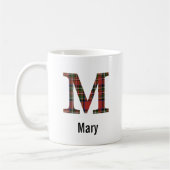 Red Stewart Kariert Monogram M Tasse (Links)