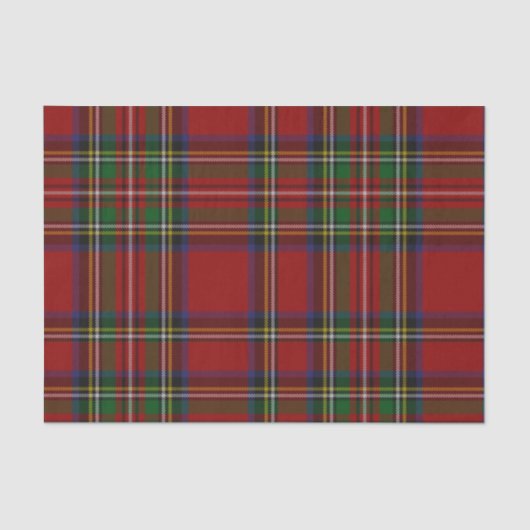 Red Stewart Kariert Tartan zu Weihnachten Seidenpapier (Vorderseite)
