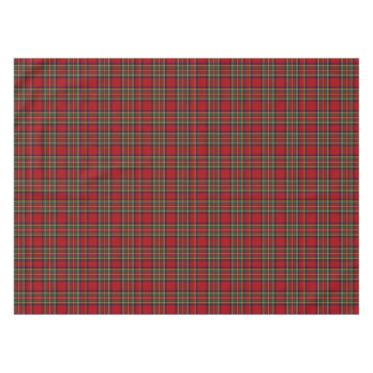 Red Stewart Royal Tartan Large Kariert Scottish Cl Tischdecke (Vorderseite (Horizontal))