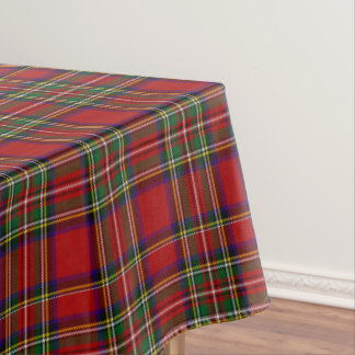 Red Stewart Royal Tartan Large Kariert Scottish Cl Tischdecke