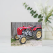 Red Steyr Tractor T84 Postkarte (Stehend Vorderseite)