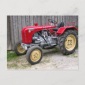 Red Steyr Tractor T84 Postkarte (Vorderseite)