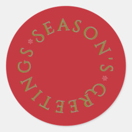 Red Sticker- Gold Typography Runder Aufkleber