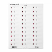 Red Stiletto Shoe Label (Vorne)