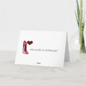 Red Stiletto Shoe und 3D Heart Karte (Rückseite)