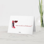 Red Stiletto Shoe und 3D Heart Karte (Rückseite)