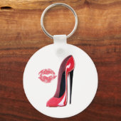 Red Stiletto Shoe und Kiss Schlüsselanhänger (Vorderseite)