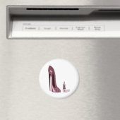 Red Stiletto Shoe und Lipstick Magnet (In Situ (Geschirrspüler))
