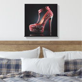 Red Stilettos mit Diamonds Leinwanddruck (Insitu (Schlafzimmer))