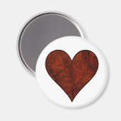 Red Stone Heart Magnet (Vorderseite/Rückseite)