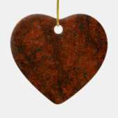 Red Stone Heart Print Keramik Ornament (Hinten)