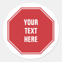 Red Stopp Signieren mit beliebigem Text