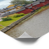 Red Storehouses, Porvoo, Finnland Poster (Ecke)