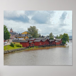Red Storehouses, Porvoo, Finnland Poster