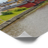 Red Storehouses, Porvoo, Finnland Poster (Ecke)