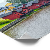 Red Storehouses, Porvoo, Finnland Poster (Ecke)