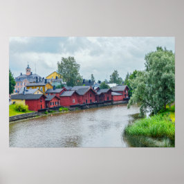 Red Storehouses, Porvoo, Finnland Poster