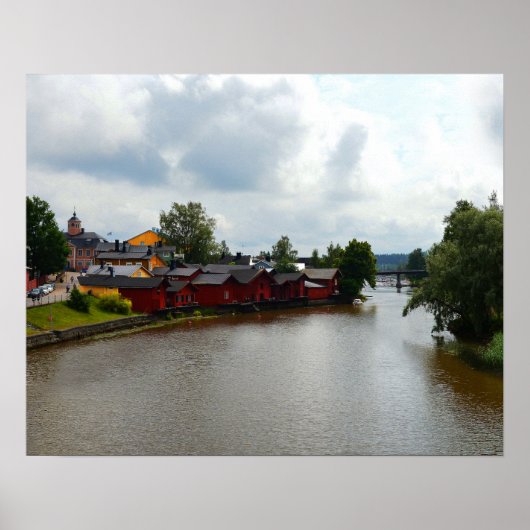 Red Storehouses, Porvoo, Finnland Poster (Vorne)