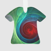Red Storm Abstrakt Art Acrylic Shirt Ornament (Rückseite)