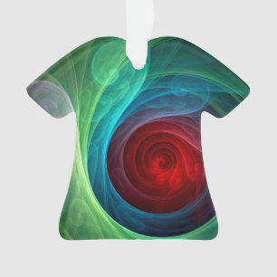 Red Storm Abstrakt Art Acrylic Shirt Ornament