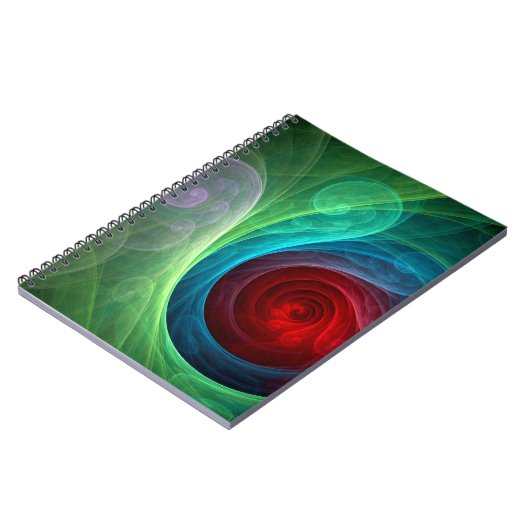 Red Storm Abstrakt Art Notebook Notizblock (Linke Seite)