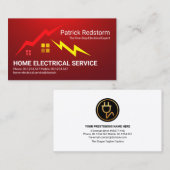 Red Storm Electric Blitzschlag Strike Electrician Visitenkarte (Vorne/Hinten)