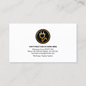 Red Storm Electric Blitzschlag Strike Electrician Visitenkarte (Rückseite)