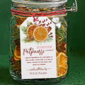 Red Stovetop Christmas  Simmering Potpourri  Geschenkanhänger