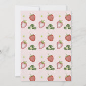 Red Strawberr Sweet Appreciation Girl 1. Geburtsta Dankeskarte (Rückseite)