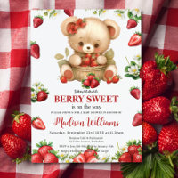 Red Strawberries Berry Sweet Bear Baby Dusche