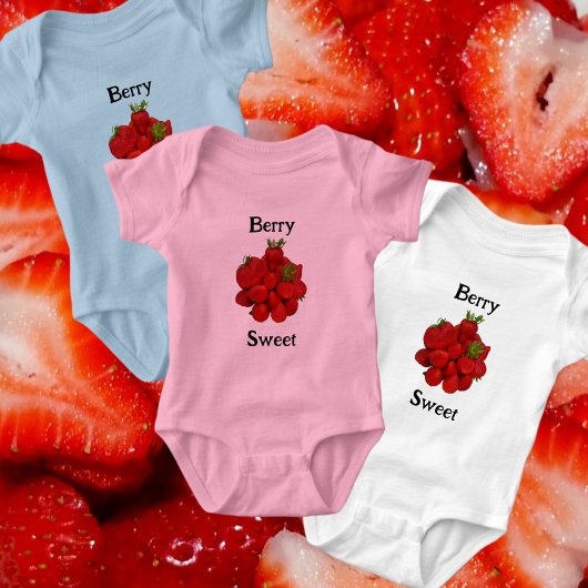 Red Strawberries Berry Sweet Fotografy Baby Strampler