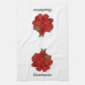 Red Strawberries Fotografy White Geschirrtuch (Vertikal)