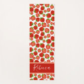 Red Strawberries Monogram Name Yoga Mats Yogamatte (Vorderseite)