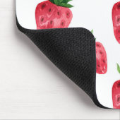 Red Strawberries Pattern Mousepad (Ecke)