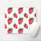Red Strawberries Pattern Mousepad (Mit Mouse)