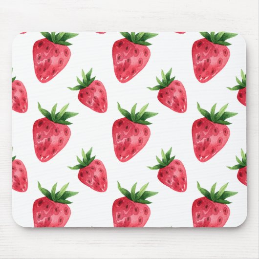 Red Strawberries Pattern Mousepad (Vorne)